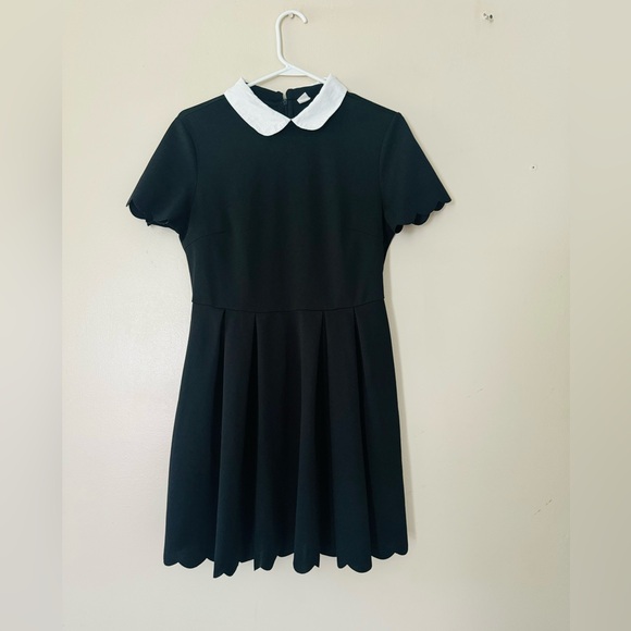 Floerns Doll Collar Short Dress L pleated elastic fabric & waist casual party - Picture 4 of 14